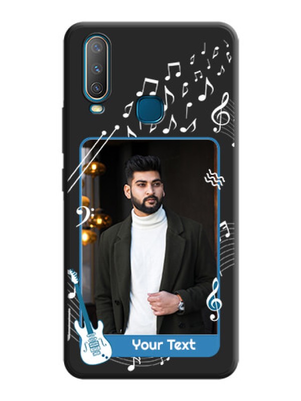 Custom Musical Theme Design with Text - Photo on Space Black Soft Matte Mobile Case - Vivo U10