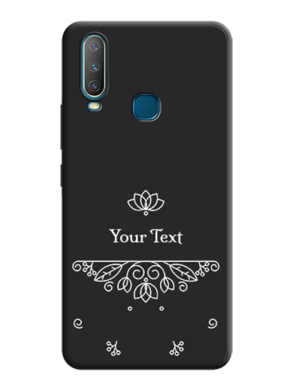 Custom Lotus Garden Custom Text On Space Black Personalized Soft Matte Phone Covers -Vivo U10