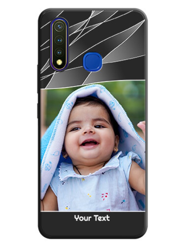 Custom Mixed Wave Lines - Photo on Space Black Soft Matte Mobile Cover - Vivo U20