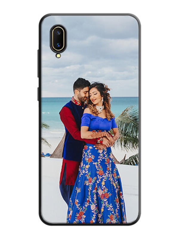 Custom Full Single Pic Upload On Space Black Personalized Soft Matte Phone Covers -Vivo V11 Pro