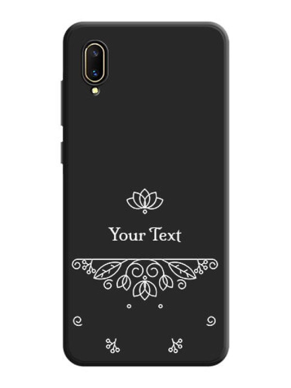 Custom Lotus Garden Custom Text On Space Black Personalized Soft Matte Phone Covers -Vivo V11 Pro