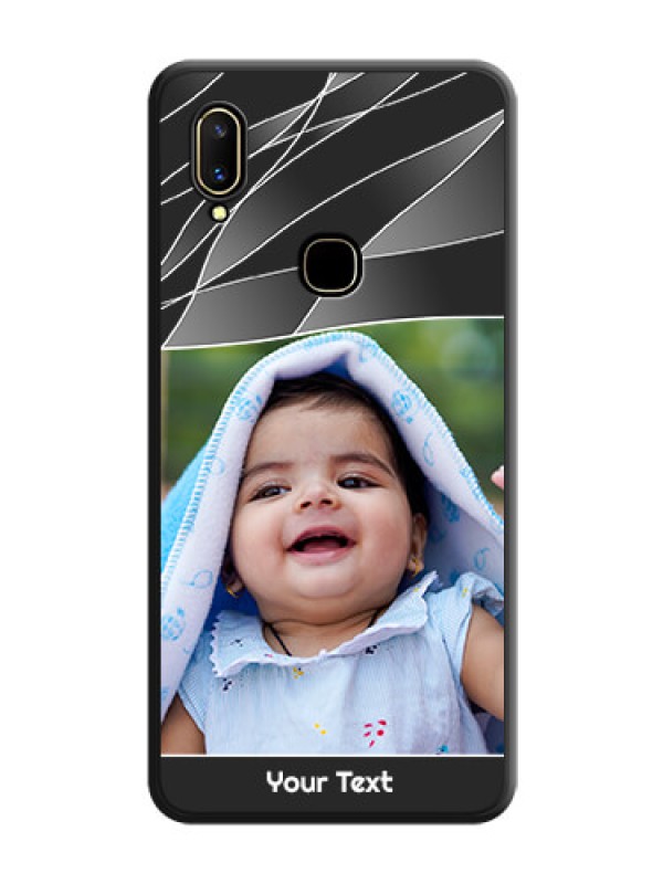 Custom Mixed Wave Lines - Photo on Space Black Soft Matte Mobile Cover - Vivo V11