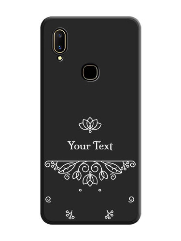 Custom Lotus Garden Custom Text On Space Black Personalized Soft Matte Phone Covers -Vivo V11