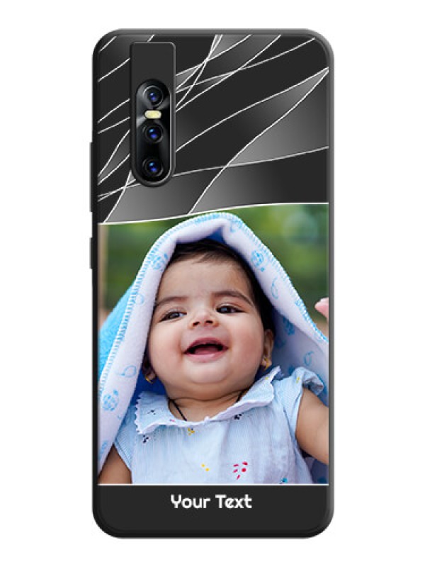 Custom Mixed Wave Lines - Photo on Space Black Soft Matte Mobile Cover - Vivo V15 Pro