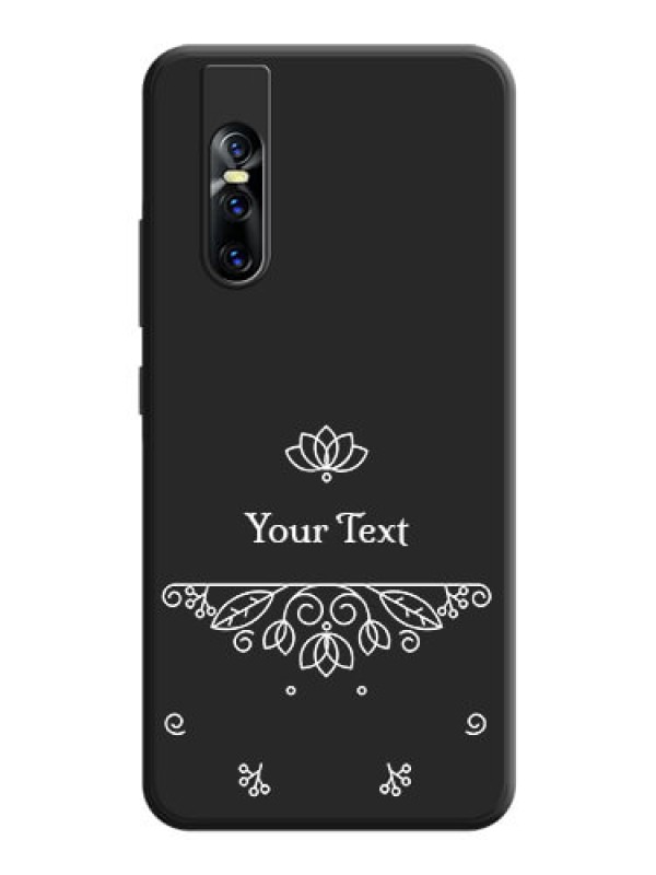 Custom Lotus Garden Custom Text On Space Black Personalized Soft Matte Phone Covers -Vivo V15 Pro