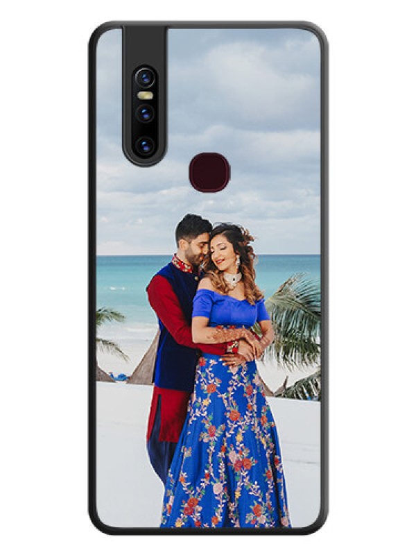 Custom Full Single Pic Upload On Space Black Personalized Soft Matte Phone Covers -Vivo V15