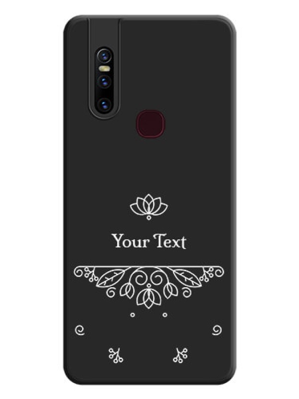 Custom Lotus Garden Custom Text On Space Black Personalized Soft Matte Phone Covers -Vivo V15