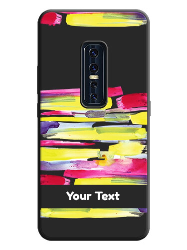 Custom Brush Coloured on Space Black Personalized Soft Matte Phone Covers - Vivo V17 Pro