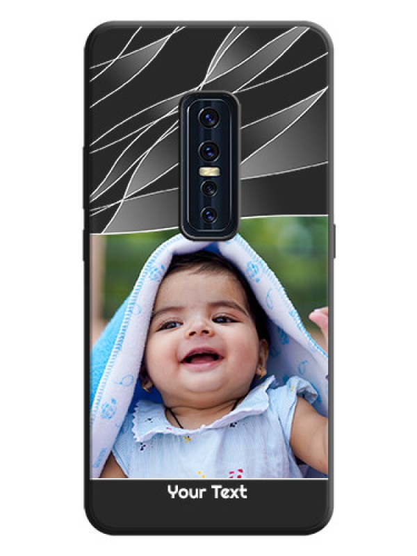 Custom Mixed Wave Lines - Photo on Space Black Soft Matte Mobile Cover - Vivo V17 Pro