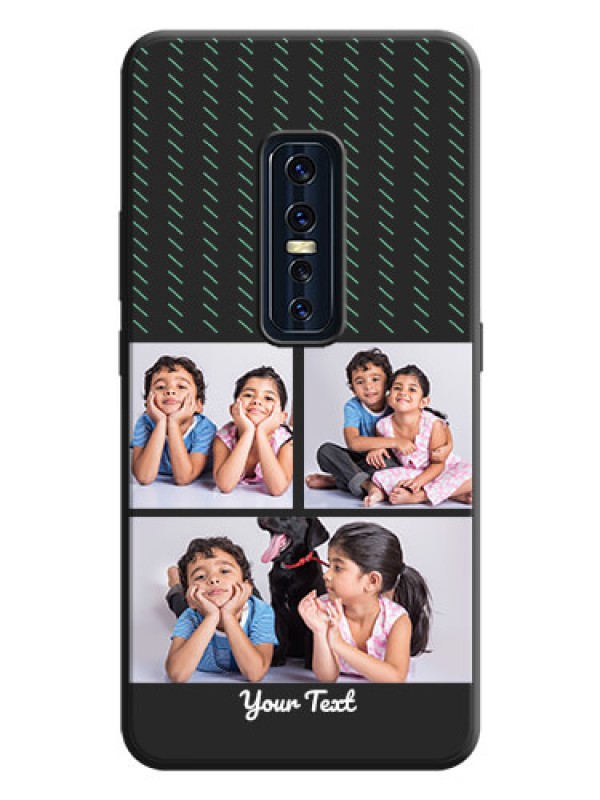 Custom Cross Dotted Pattern with 2 Image Holder  on Personalised Space Black Soft Matte Cases - Vivo V17 Pro