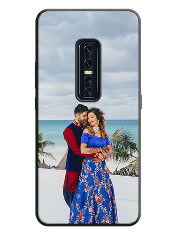 Custom Full Single Pic Upload On Space Black Personalized Soft Matte Phone Covers -Vivo V17 Pro