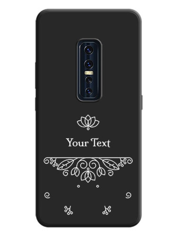 Custom Lotus Garden Custom Text On Space Black Personalized Soft Matte Phone Covers -Vivo V17 Pro