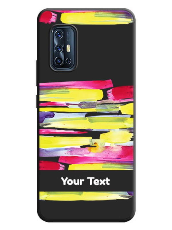 Custom Brush Coloured on Space Black Personalized Soft Matte Phone Covers - Vivo V17