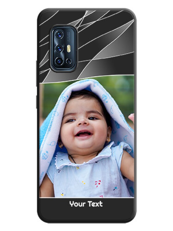 Custom Mixed Wave Lines - Photo on Space Black Soft Matte Mobile Cover - Vivo V17