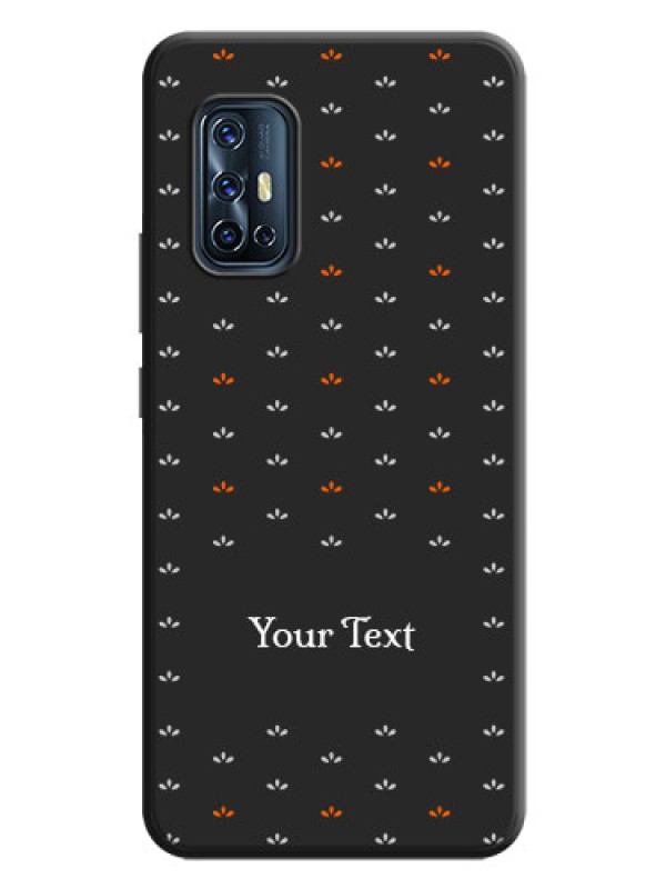 Custom Simple Pattern With Custom Text On Space Black Personalized Soft Matte Phone Covers -Vivo V17