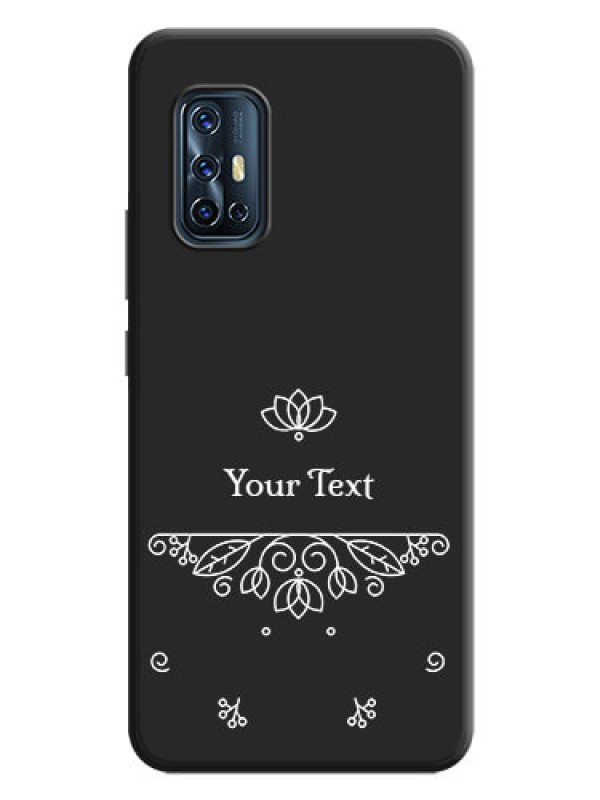 Custom Lotus Garden Custom Text On Space Black Personalized Soft Matte Phone Covers -Vivo V17