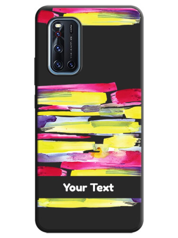 Custom Brush Coloured on Space Black Personalized Soft Matte Phone Covers - Vivo V19