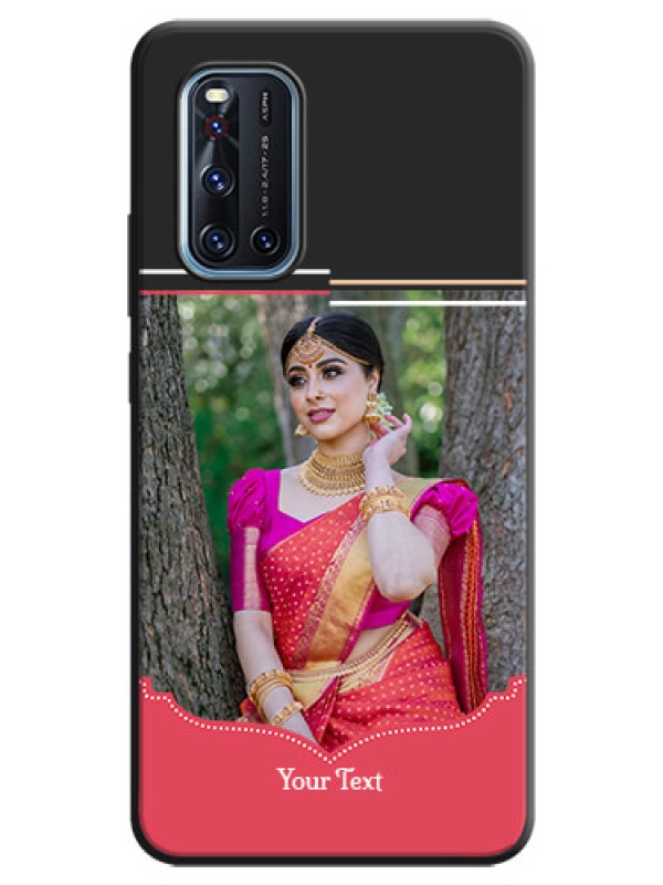 Custom Classic Plain Design with Name - Photo on Space Black Soft Matte Phone Cover - Vivo V19