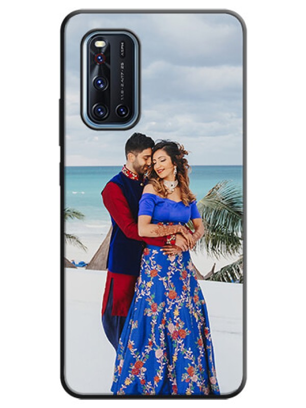 Custom Full Single Pic Upload On Space Black Personalized Soft Matte Phone Covers -Vivo V19