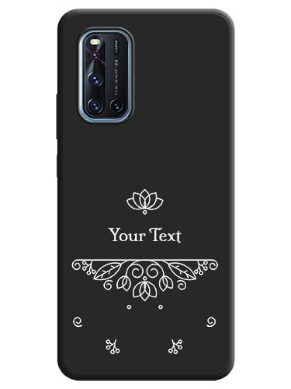 Custom Lotus Garden Custom Text On Space Black Personalized Soft Matte Phone Covers -Vivo V19
