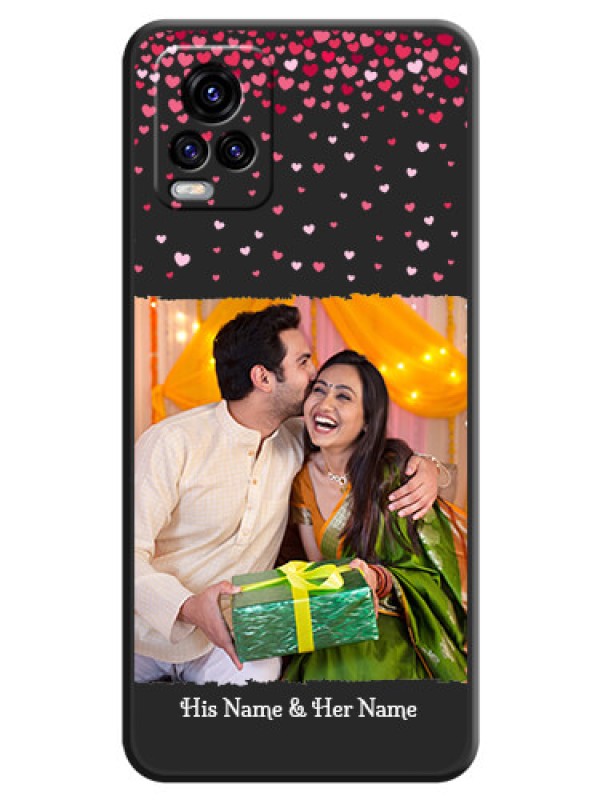 Custom Fall in Love with Your Partner on Photo on Space Black Soft Matte Phone Cover - Vivo V20 2021