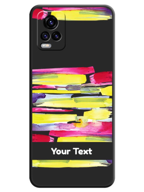 Custom Brush Coloured on Space Black Personalized Soft Matte Phone Covers - Vivo V20 2021