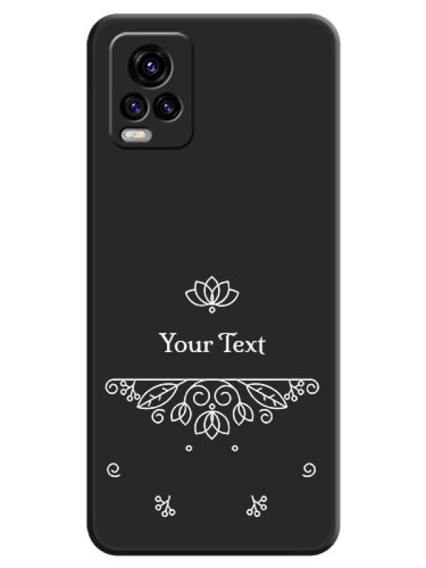 Custom Lotus Garden Custom Text On Space Black Personalized Soft Matte Phone Covers -Vivo V20 2021