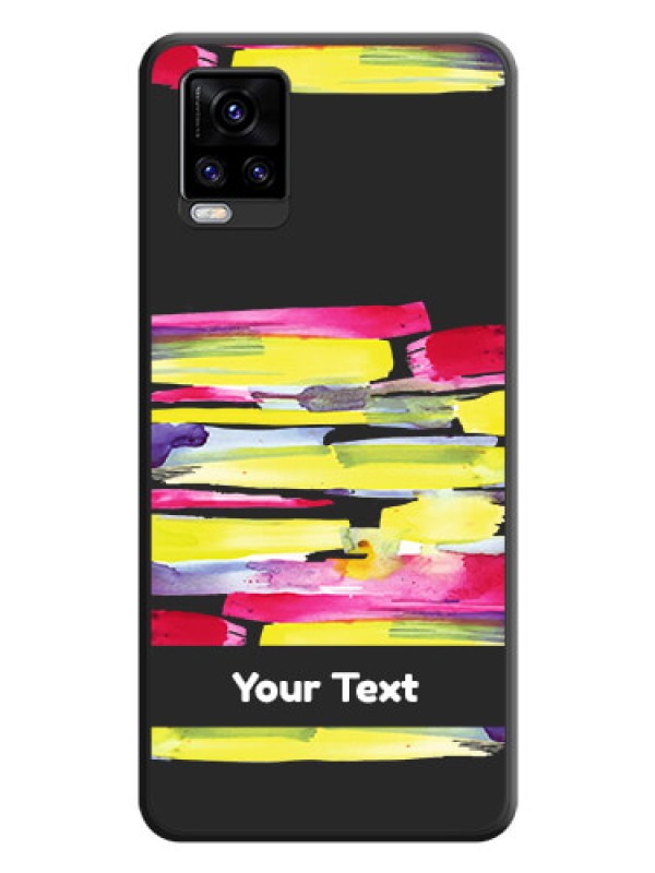 Custom Brush Coloured on Space Black Personalized Soft Matte Phone Covers - Vivo V20 Pro 5G