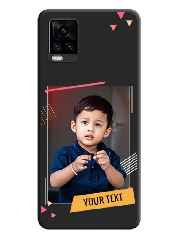 Custom Photo Frame with Triangle Small Dots on Photo on Space Black Soft Matte Back Cover - Vivo V20 Pro 5G