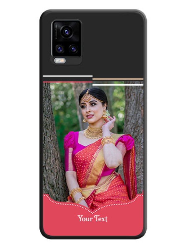 Custom Classic Plain Design with Name on Photo on Space Black Soft Matte Phone Cover - Vivo V20 Pro 5G