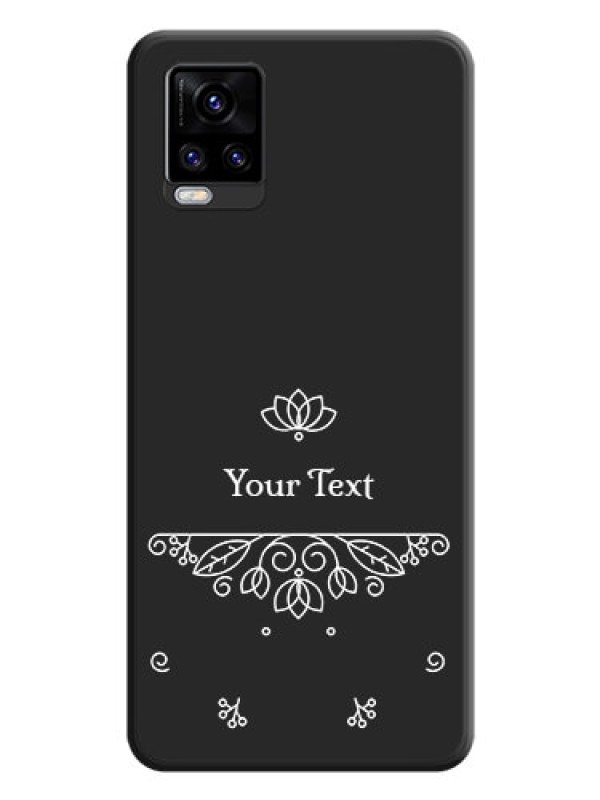Custom Lotus Garden Custom Text On Space Black Personalized Soft Matte Phone Covers -Vivo V20 Pro