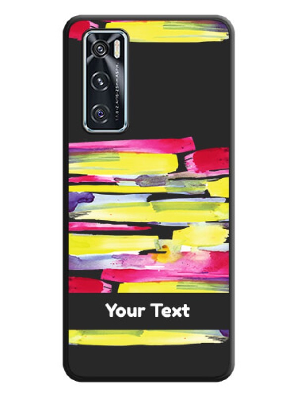 Custom Brush Coloured on Space Black Personalized Soft Matte Phone Covers - Vivo V20 SE