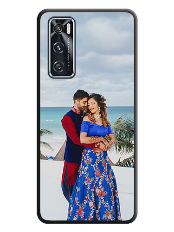 Custom Full Single Pic Upload On Space Black Personalized Soft Matte Phone Covers -Vivo V20 Se