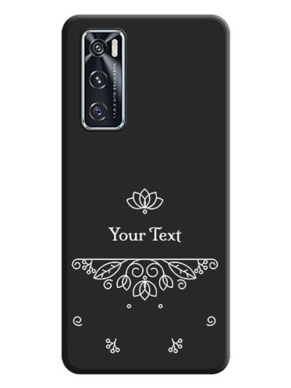 Custom Lotus Garden Custom Text On Space Black Personalized Soft Matte Phone Covers -Vivo V20 Se