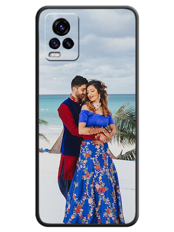 Custom Full Single Pic Upload On Space Black Personalized Soft Matte Phone Covers -Vivo V20