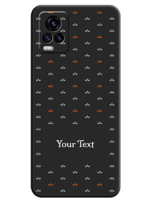 Custom Simple Pattern With Custom Text On Space Black Personalized Soft Matte Phone Covers -Vivo V20