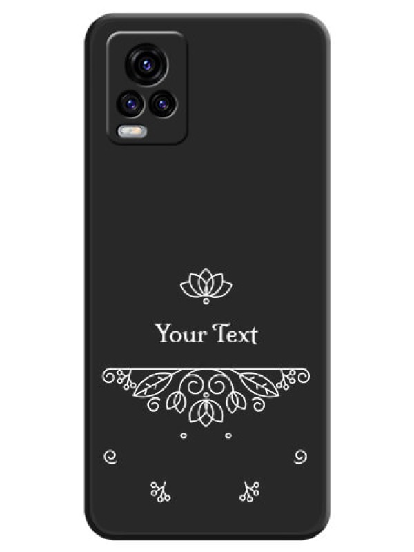 Custom Lotus Garden Custom Text On Space Black Personalized Soft Matte Phone Covers -Vivo V20