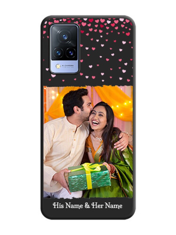 Custom Fall in Love with Your Partner  on Photo on Space Black Soft Matte Phone Cover - Vivo V21 5G