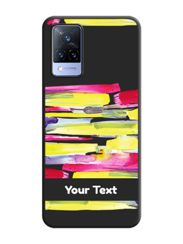 Custom Brush Coloured on Space Black Personalized Soft Matte Phone Covers - Vivo V21 5G