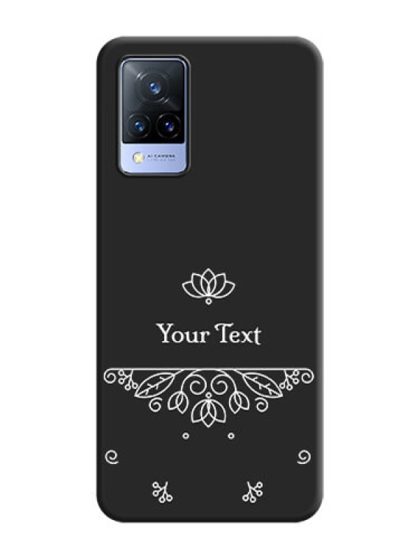 Custom Lotus Garden Custom Text On Space Black Personalized Soft Matte Phone Covers -Vivo V21 5G