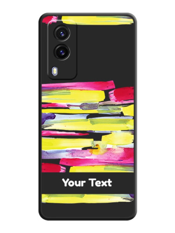 Custom Brush Coloured on Space Black Personalized Soft Matte Phone Covers - Vivo V21E 5G