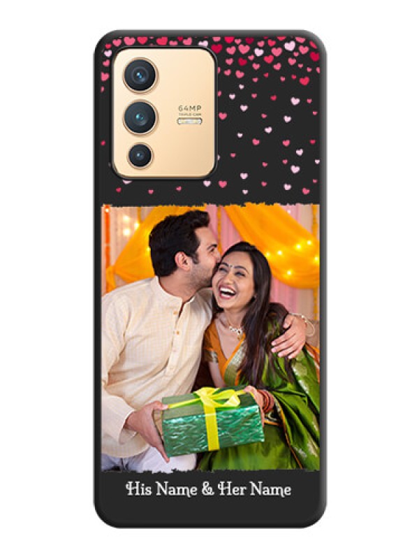 Custom Fall in Love with Your Partner  on Photo on Space Black Soft Matte Phone Cover - Vivo V23 5G
