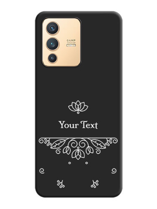 Custom Lotus Garden Custom Text On Space Black Personalized Soft Matte Phone Covers -Vivo V23 5G
