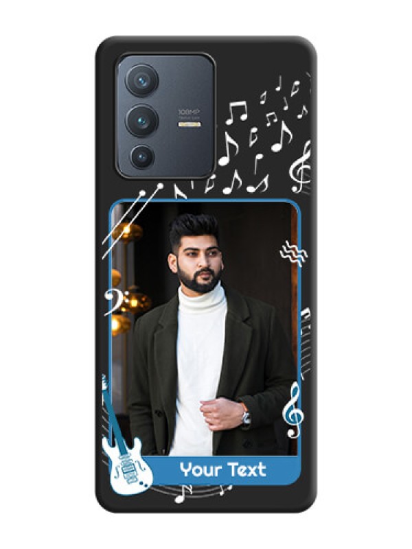 Custom Musical Theme Design with Text on Photo on Space Black Soft Matte Mobile Case - Vivo V23 Pro 5G