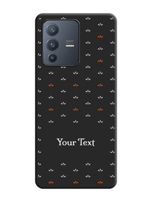 Custom Simple Pattern With Custom Text On Space Black Personalized Soft Matte Phone Covers -Vivo V23 Pro 5G