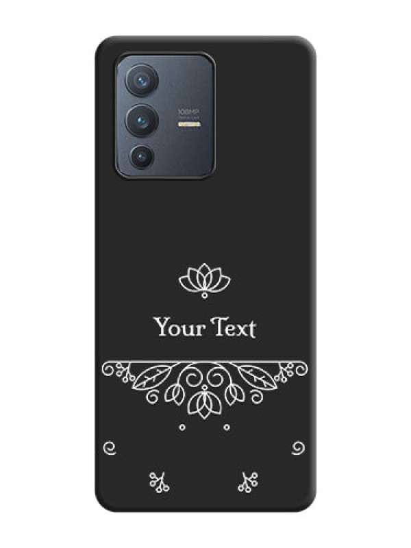 Custom Lotus Garden Custom Text On Space Black Personalized Soft Matte Phone Covers -Vivo V23 Pro 5G
