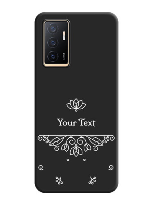 Custom Lotus Garden Custom Text On Space Black Personalized Soft Matte Phone Covers -Vivo V23E 5G