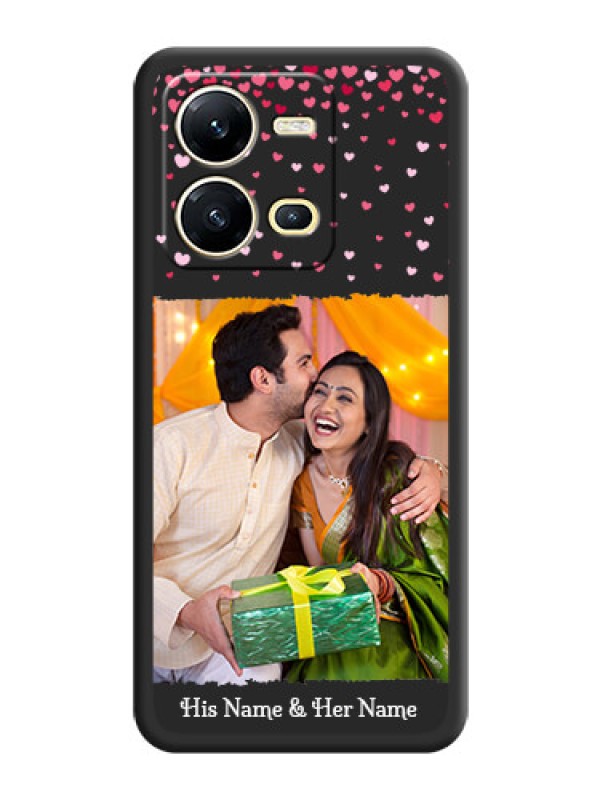 Custom Fall in Love with Your Partner  on Photo on Space Black Soft Matte Phone Cover - Vivo V25 5G