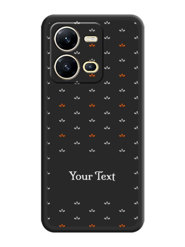 Custom Simple Pattern With Custom Text On Space Black Personalized Soft Matte Phone Covers -Vivo V25 5G