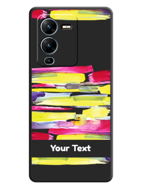 Custom Brush Coloured on Space Black Personalized Soft Matte Phone Covers - Vivo V25 Pro 5G